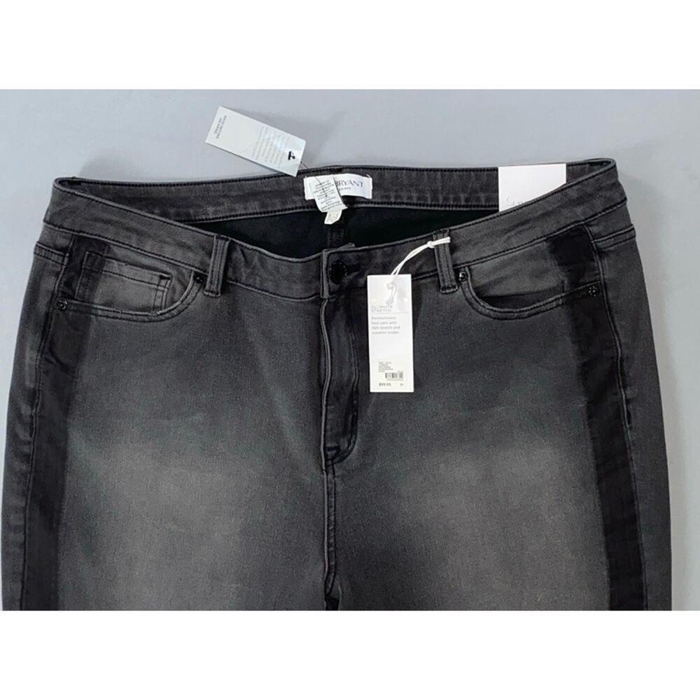 Lane Bryant Ultimate Stretch High Rise Skinny Fray Jeans. Shadow Tux Stripes, 20 - Picture 4 of 7